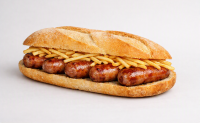 Bocadillo de longanizas con patatas
